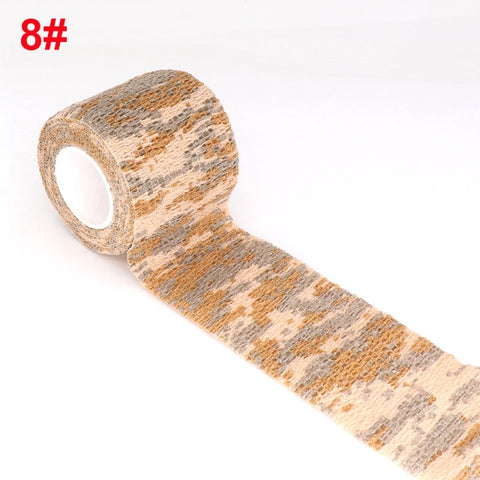 4.5m Hunt Disguise Elastoplast Camouflage Elastic Wrap Tape Self Adhesive Sports Protector Ankle Knee Finger Arm Bandage