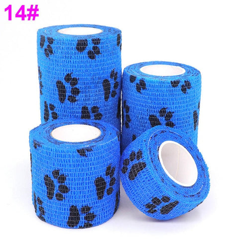 1 pcs Printed Medical Self Adhesive Elastic Bandage 4.5m Colorful Sports Wrap Tape for Finger Joint Knee First Aid Kit Pet Tape