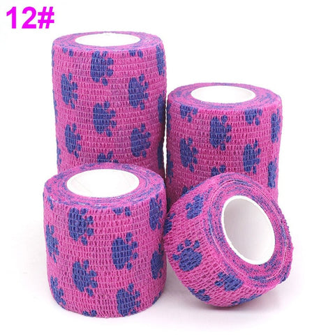 1 stk trykt medicinsk selvklæbende elastisk bandage 4,5 m farverig sports wrap tape til fingerled Knæ Førstehjælpssæt Pet Tape