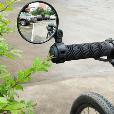 กระจกมองหลังสำหรับจักรยาน กระจกมองหลังสำหรับขี่จักรยาน จักรยาน MTB ที่จับซิลิโคน กระจกมองหลัง