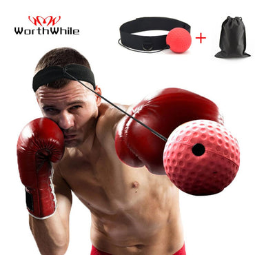 WorthWhile Kick Boxing Reflex Ball Head Band Fighting Speed Training Punch Ball Muay Tai MMA Exercise Equipment Accessories