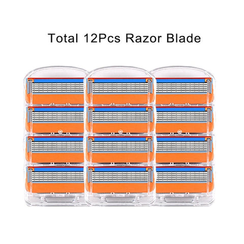 Shaving Cassettes For Gillette Fusion Replacement Heads 5 Layers Stainless Steel Razor Blades Straight Razor For Men Manual