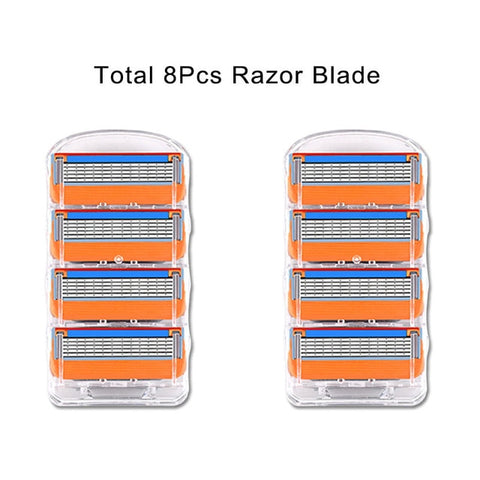 Shaving Cassettes For Gillette Fusion Replacement Heads 5 Layers Stainless Steel Razor Blades Straight Razor For Men Manual