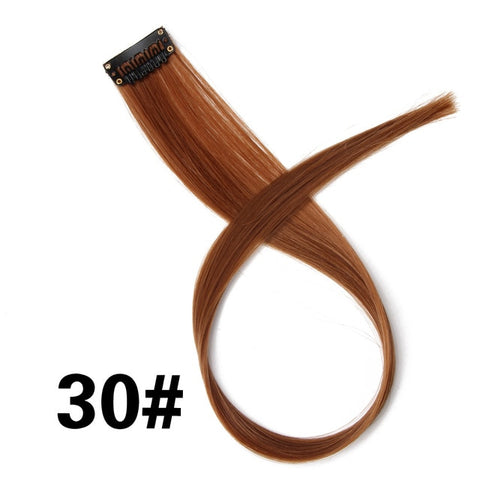 AliLeader 87 couleur longue droite Ombre Extensions de cheveux synthétiques pince pure en une seule pièce bandes 20 "postiche pour les femmes