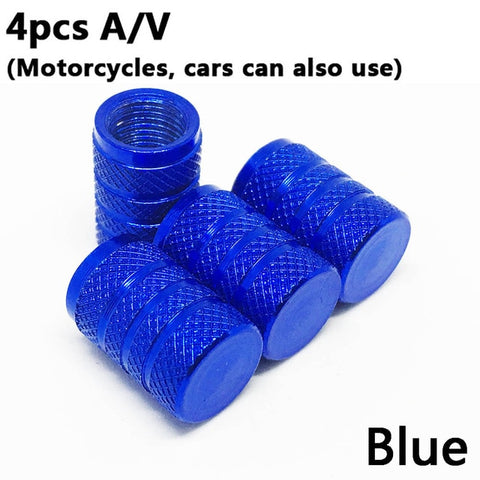 4 Uds rueda de bicicleta neumático cubierto coche motocicleta camión tubo universal neumático bicicleta AV SV tapa de válvula de aire americana a prueba de polvo 10 colores