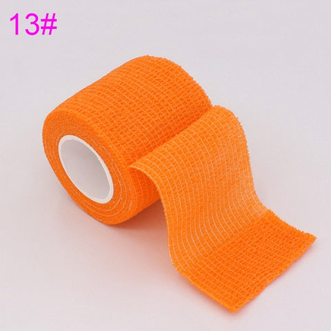 Coyoco färgglada sport självhäftande elastiskt bandage omlottband 4,5 m elastoplast för knästödsskydd finger ankel handflata axel