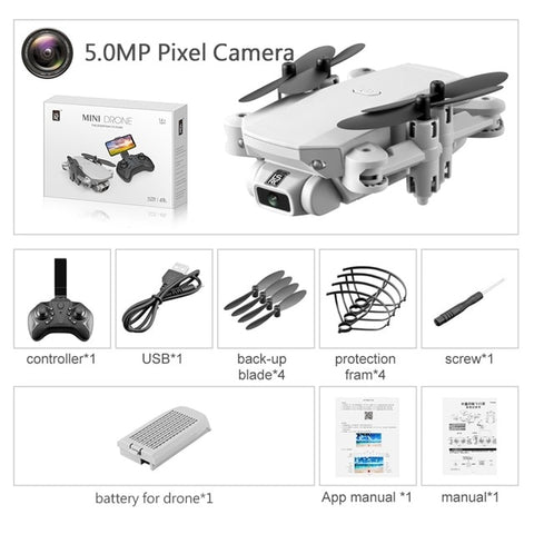 Drone 4k HD caméra grand Angle 0.3MP/5.0MP/4K HD caméras Mini Drone LS-MIN Dron caméra quadrirotor hauteur garder Drones jouets cadeaux