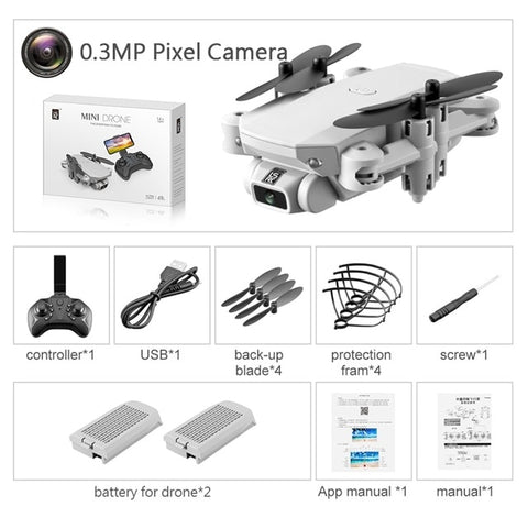 Drone 4k HD caméra grand Angle 0.3MP/5.0MP/4K HD caméras Mini Drone LS-MIN Dron caméra quadrirotor hauteur garder Drones jouets cadeaux