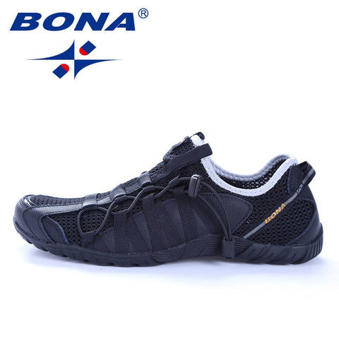 BONA nouveau Style populaire hommes chaussures de course à lacets chaussures de sport en plein air marche jogging baskets confortable rapide livraison gratuite
