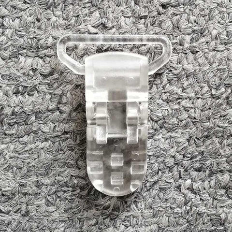 Cadena de chupete de plástico para bebé, 5 uds., 25mm, Clips transparentes para chupete, soporte para chupete de bebé, soporte para pezones, abrazadera redonda