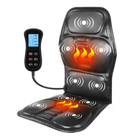 Klasvsa elétrica portátil aquecimento vibratório volta massageador cadeira em cussão carro escritório em casa lombar pescoço colchão alívio da dor