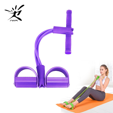 Fitness Gum 4 bandes de résistance de tube exercice de pédale en latex extenseur de corde de traction assis bandes élastiques équipement de yoga entraînement de Pilates