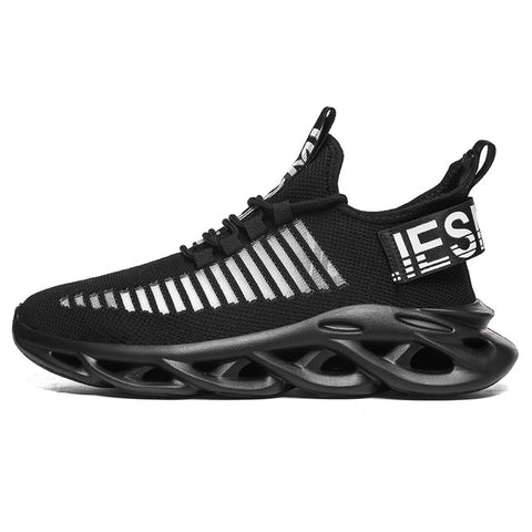 Men Sneakers Black Mesh Breathable Running Sport Shoes Male Lace Up Non-slip Men Low Athletic Women Sneakers Casual Mens Shoes