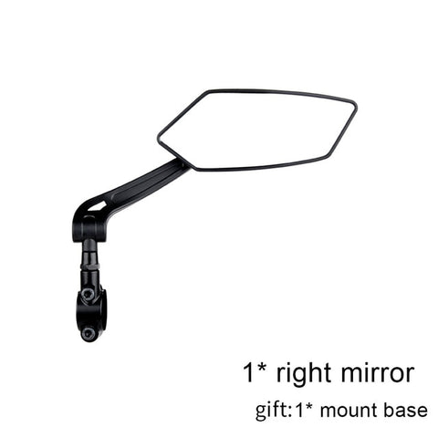 Easydo espelho retrovisor de bicicleta, espelho retrovisor ajustável para esquerda e direita, amplo alcance