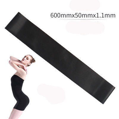 5 couleurs bandes de caoutchouc de résistance de Yoga équipement de Fitness intérieur extérieur 0.35mm-1.1mm bandes élastiques d'entraînement de Sport Pilates