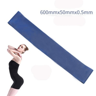 5 farger yoga motstand gummibånd innendørs utendørs treningsutstyr 0,35 mm-1,1 mm pilates sport trening trening elastiske bånd