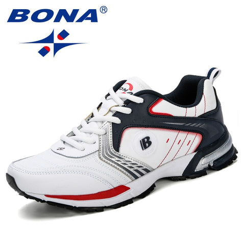 BONA chaussures de course hommes mode extérieur léger respirant baskets homme à lacets sport marche Jogging chaussures homme confortable
