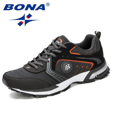 BONA chaussures de course hommes mode extérieur léger respirant baskets homme à lacets sport marche Jogging chaussures homme confortable