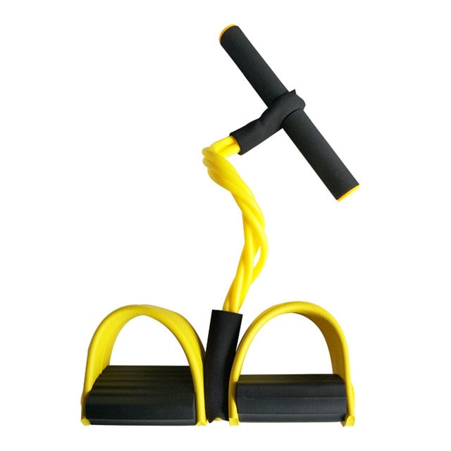Fitness Gum 4 Röhren-Widerstandsbänder, Latex-Pedal-Übungsgerät, Zugseil, Expander, elastische Bänder, Yoga-Ausrüstung, Pilates-Training