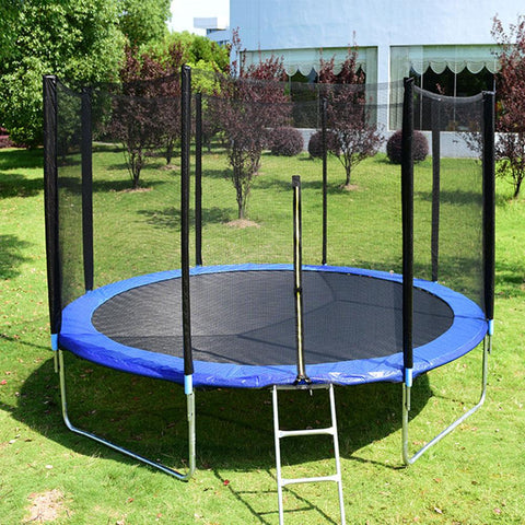 Varm rund studsmatta ersättningsskyddsdyna rivsäker trampolinkantskydd fjäderskydd kantskydd rund ramdyna