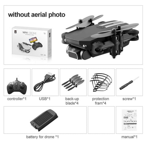 Mini Dron portátil 4K 1080P HD cámara WiFi Fpv presión de aire mantenimiento de altitud plegable Quadcopter RC Drone juguete