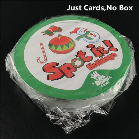 83mm Dobble kid yellow box Spot It game card Basic English Version on Road Holidays dobble Game