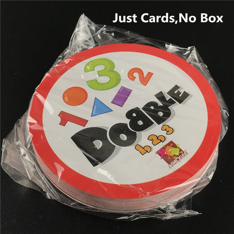 Dobble – boîte jaune pour enfants, 83mm, carte de jeu Spot It, Version anglaise de base, en vacances sur la route, jeu dobble