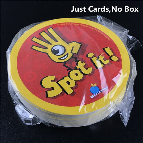 Dobble – boîte jaune pour enfants, 83mm, carte de jeu Spot It, Version anglaise de base, en vacances sur la route, jeu dobble
