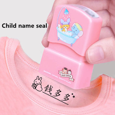 Tampon de nom de bébé sur mesure, bricolage, sceau de nom de maternelle pour étudiants, vêtements de sécurité, tampon de nom de sécurité