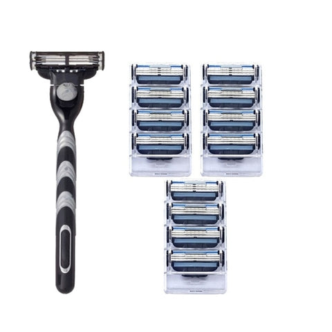 4 pièces Mache 3 lames de rasoir de haute qualité compatibles lames de rasoir manuelles pour lames de tondeuse à barbe