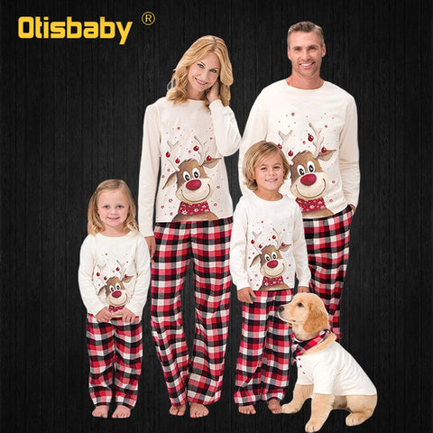 2020 Family Matching Christmas Pajamas New Year Mom and Daughter Mother Daddy Baby Girl Boy Family Family Look Christmas Clothes