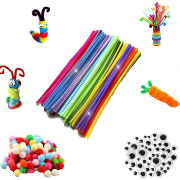30/50/100 Uds. Limpiadores de tuberías con tallos de chenilla multicolor hechos a mano Material de artesanía Diy niños creatividad artesanía juguetes para niños