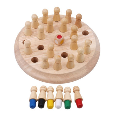 Bâton de mémoire en bois pour enfants, jeu d'échecs, bloc amusant, jeu de société éducatif, couleur, capacité Cognitive, jouet pour enfants