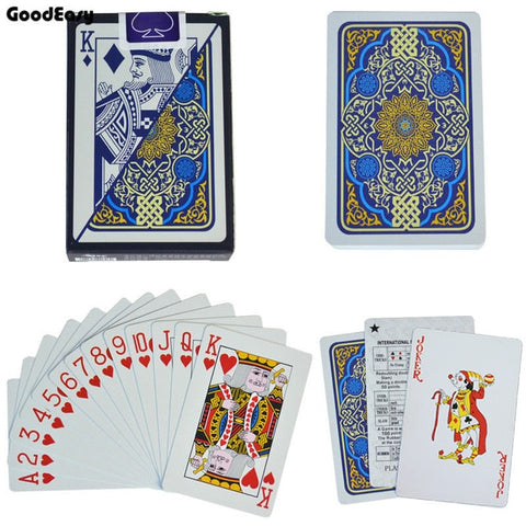 Cartes à jouer jeu de cartes de Poker en plastique étanche Poker Texas Hold'em cartes de jeu de Blackjack livraison directe jeu de cartes en or personnalisable