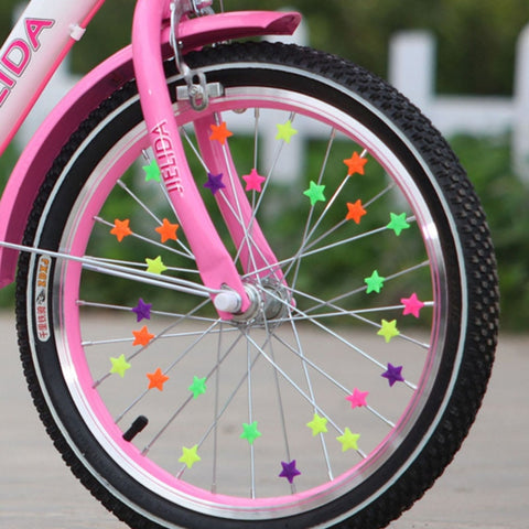 36PCS Bicycle Wheel Spoke Plastic Beads Multi Color Children Clips Decoration Bike Colorful Baby Kid Gifts Cycling Accessories