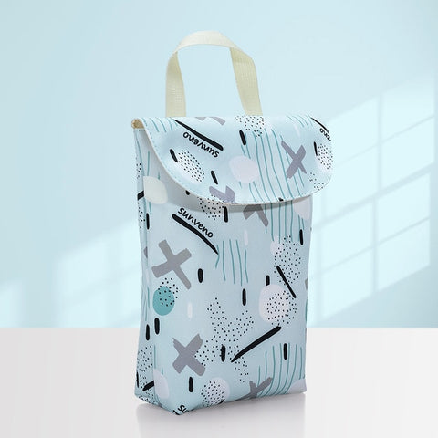 Sunveno – sac à couches pour bébé, organisateur réutilisable, imperméable, imprimés de mode, sac en tissu humide/sec, sac de rangement pour maman, sac à couches de voyage