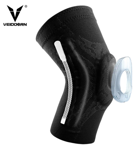 Veidoorn 1 pcs Knee Patella Protector Brace Silicone Spring Knee Pad Basketball Running Compression Knee support Sleeve