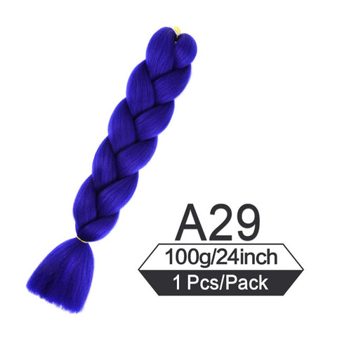 24 Inch 105 Color Jumbo Braiding Hair Pre Stretched Afro Wholesale Ombre Synthetic Hair Braid Extension For Box Twist Braids