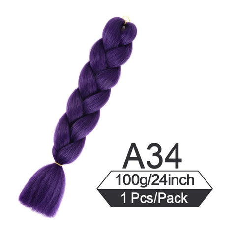 Extensiones de cabello trenzado Jumbo de 24 pulgadas, 105 colores, preestirado Afro, venta al por mayor, extensión de trenza de pelo sintético ombré para trenzas en caja