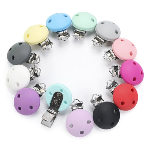 TYRY.HU round silicone clip 3 pcs/set of Pacifier clip Pacifier chain accessories silicone dummy Pacifier chain set