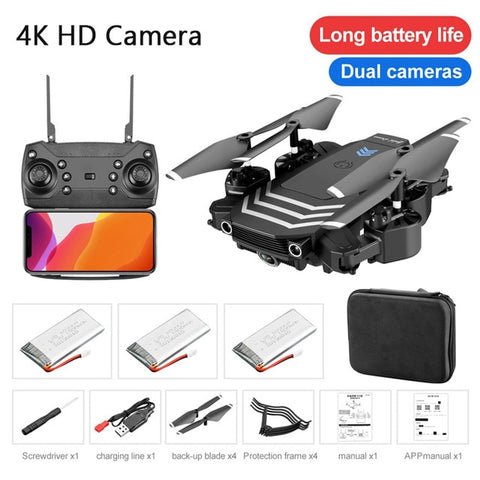 Drone RC LS11 4K avec caméra HD 1080P, Mini Drone pliable FPV Wifi, quadricoptère professionnel, Mode de maintien, double caméra, jouets pour garçons