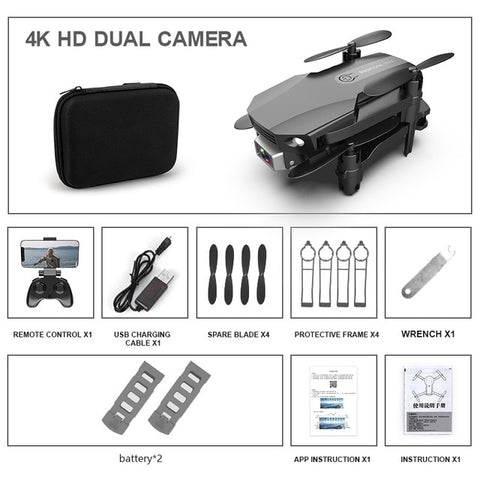 Nuevo Mini Drone Fpv con/sin cámaras duales HD 4K 1080p Wifi Drones plegables con cámara de alto control RC Quadcopter Dron juguete para regalo