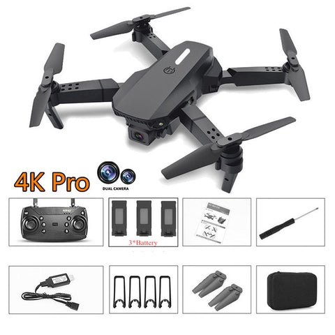 2020 nuevo Dron E88 Pro Rc con gran angular HD 4K 1080P Wifi Fpv Cámara Dual altura mantener plegable Quadcopter Mini Drone juguetes de regalo