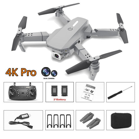 2020 nuevo Dron E88 Pro Rc con gran angular HD 4K 1080P Wifi Fpv Cámara Dual altura mantener plegable Quadcopter Mini Drone juguetes de regalo