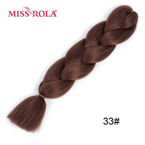 Miss Rola 100g 24 pulgadas único Color degradado verde rosa venta al por mayor extensión de cabello sintético Twist Jumbo trenzado cabello Kanekalon