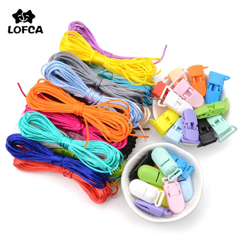 LOFCA Colorful Nylon Cord  Baby Teether Pacifier Clip Accessories  DIY For Teething Necklace Jewelry Pendant Making