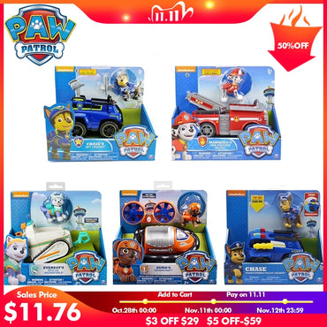 Paw Patrol Rescue Dog Puppy Set Toy Car Patrulla Canina Toys Action Figure Model Marshall Chase Rubble Vehicle Car Children Gift