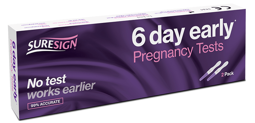 Teste de gravidez precoce Suresign de 6 dias