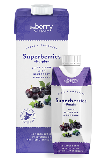 The Berry Company Superberries Púrpura 1 litro Paquete de 12