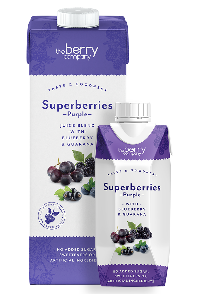 The Berry Company Superberries Púrpura 330 ml Paquete de 12